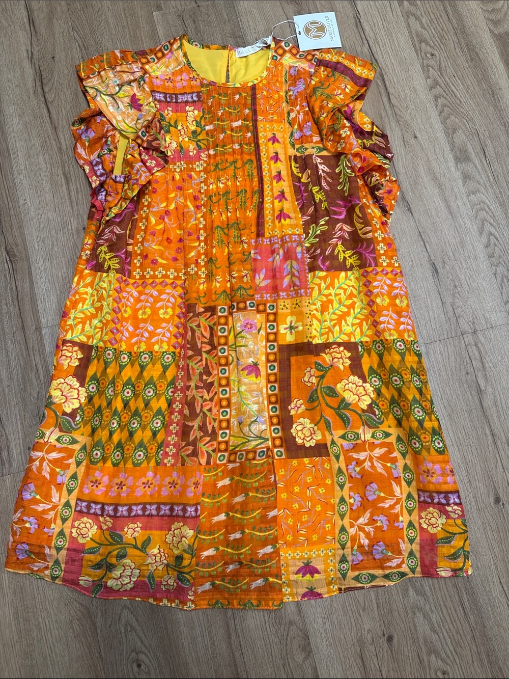 Marie Oliver Size S NWT Catie Sleeveless Dress Poppy Patchwork